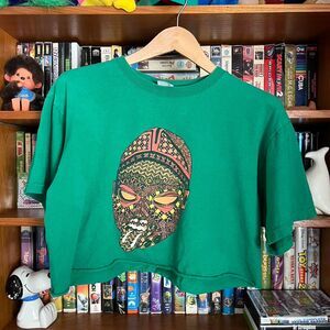 Vintage Y2K men’s Rolling Stones t shirt cropped size medium